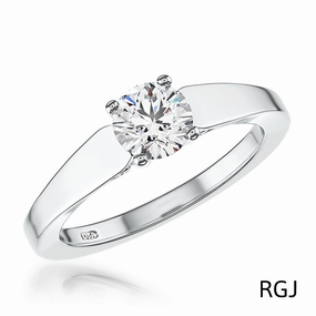 The Ballenas Platinum 0.43ct Round Brilliant Cut Diamond Solitaire Engagement Ring