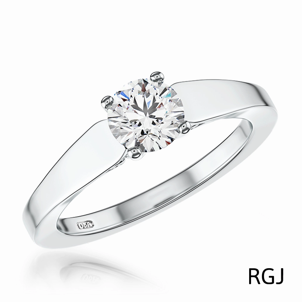 The Ballenas Platinum 0.43ct Round Brilliant Cut Diamond Solitaire Engagement Ring