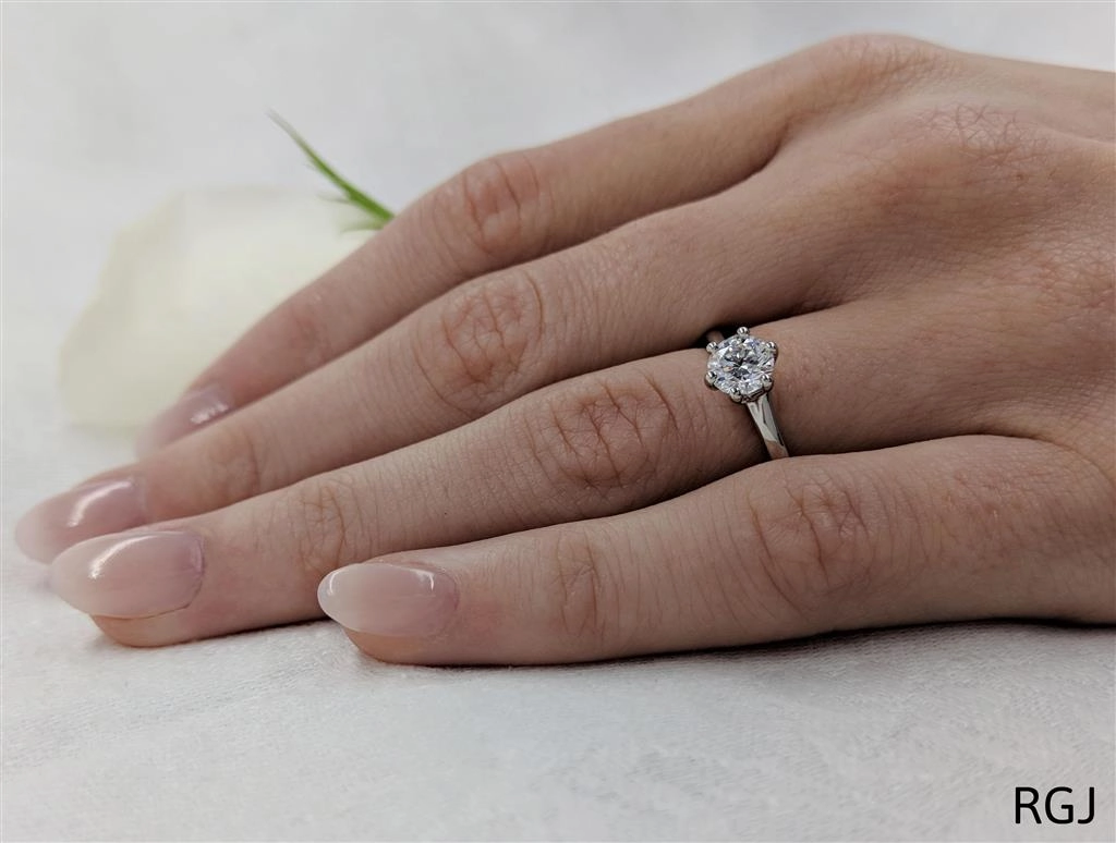 The Canna Platinum 0.70ct Round Brilliant Cut Diamond Solitaire Engagement Ring