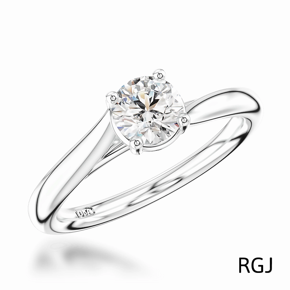 The Capri Platinum 0.50ct Round Brilliant Cut Diamond Solitaire Engagement Ring