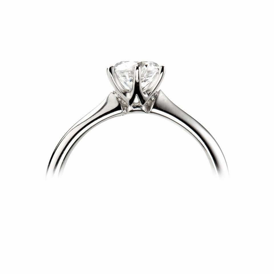 The Cherry Blossom Platinum Round Brilliant Cut Diamond Solitaire Engagement Ring