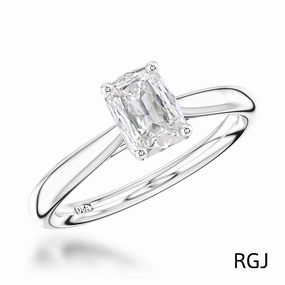 The Classic Platinum 0.90ct Cushion Cut Diamond Solitaire Engagement Ring