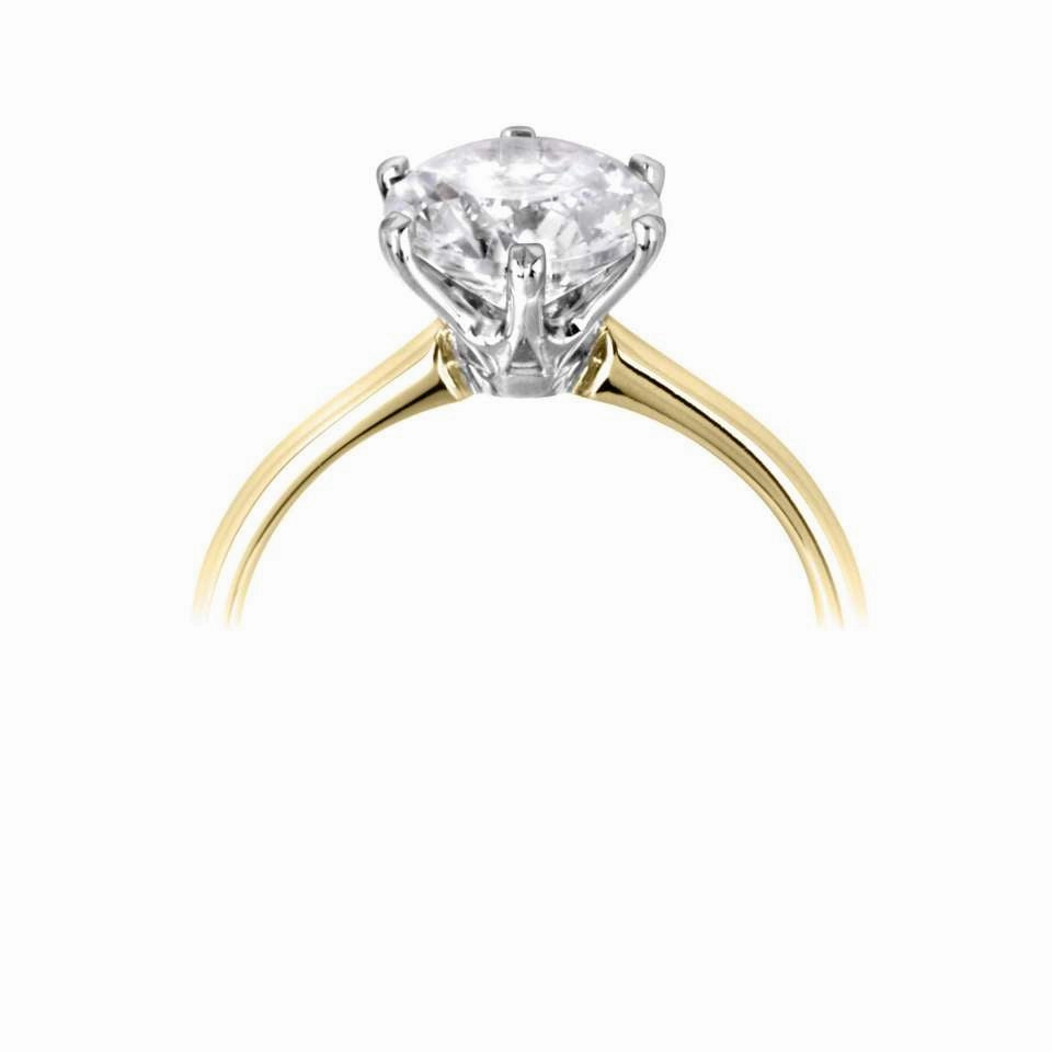 The Daffodil 18ct Yellow Gold And Platinum Round Brilliant Cut Diamond Solitaire Engagement Ring