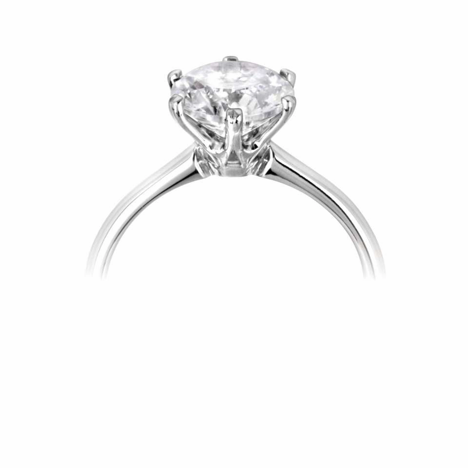 The Daffodil Platinum Round Brilliant Cut Diamond Solitaire Engagement Ring