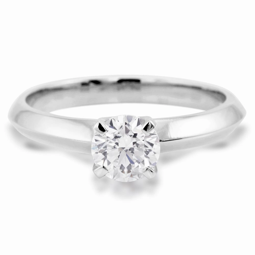 The Fern Platinum Round Brilliant Cut Diamond Solitaire Engagement Ring
