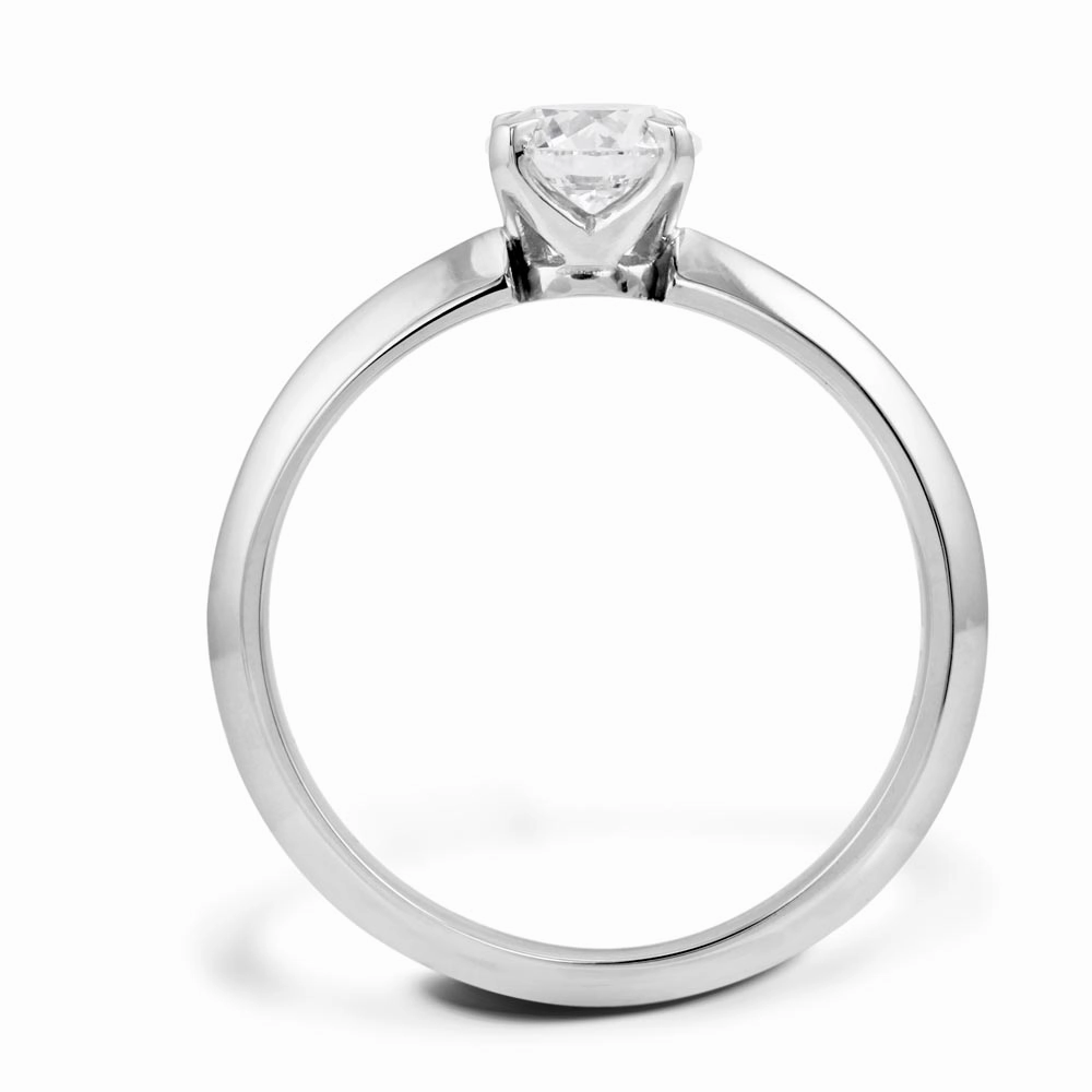 The Fern Platinum Round Brilliant Cut Diamond Solitaire Engagement Ring