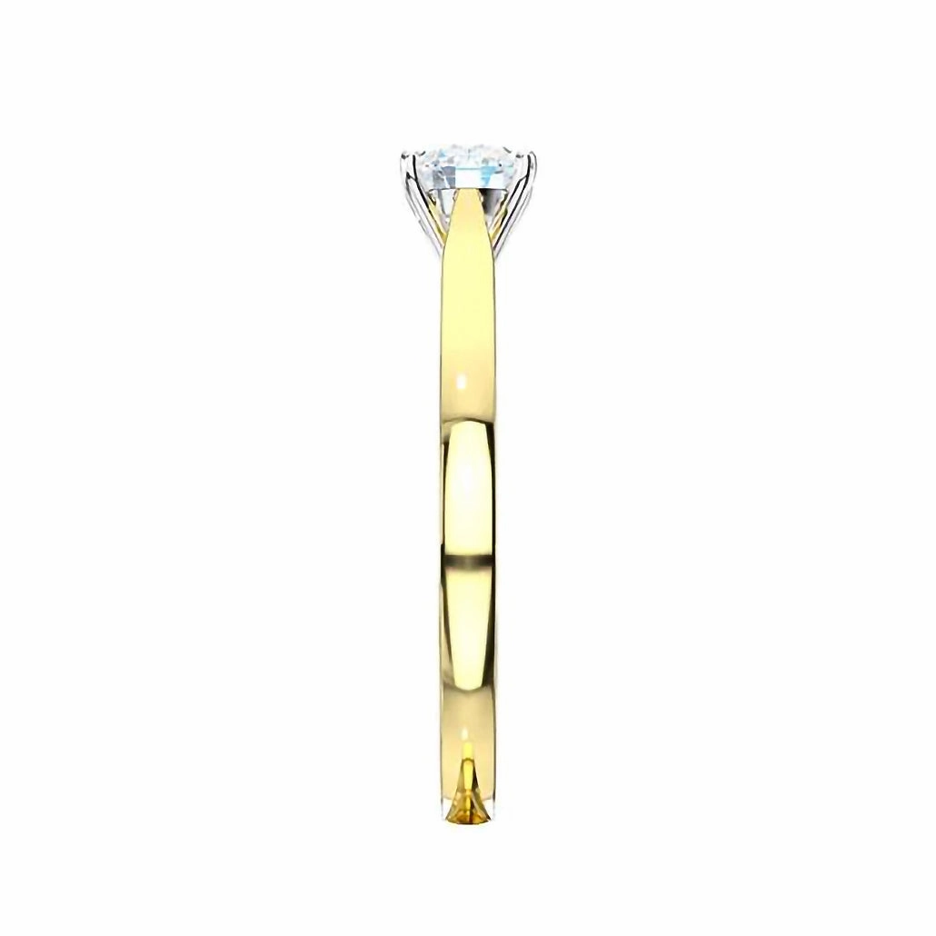 The Forever 18ct Yellow Gold And Platinum Oval Cut Diamond Solitaire Engagement Ring