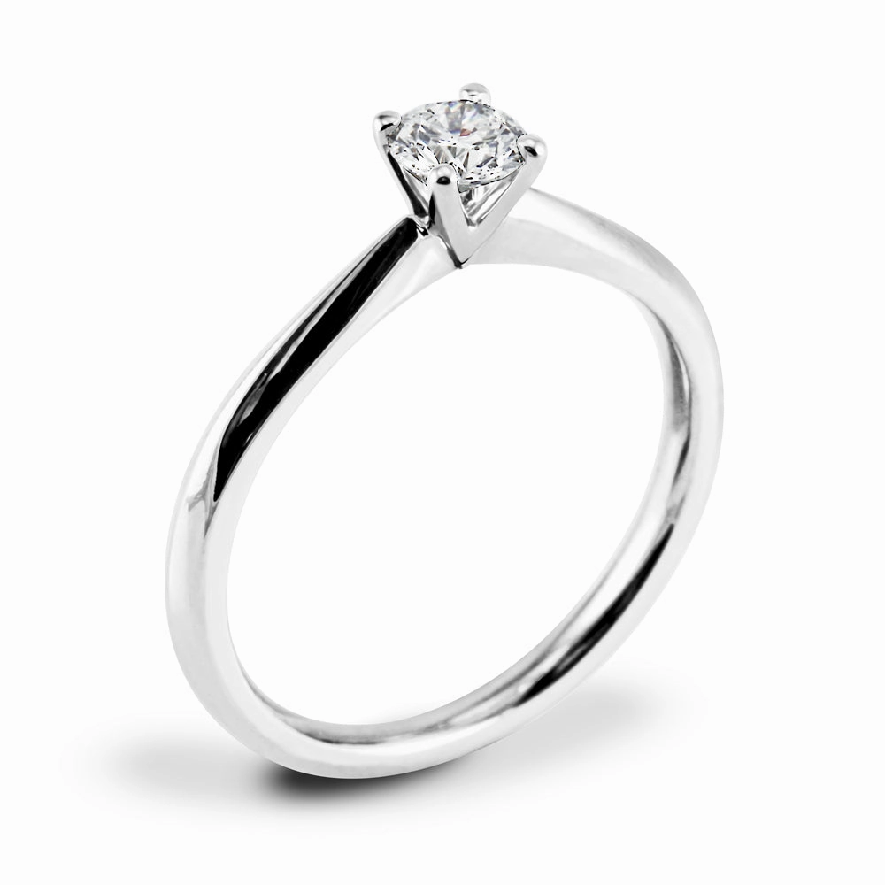 The Honeysuckle Platinum Round Brilliant Cut Diamond Solitaire Engagement Ring