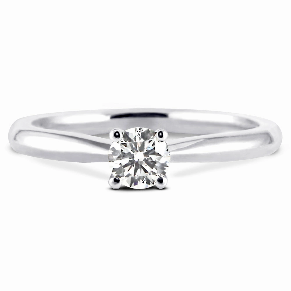 The Honeysuckle Platinum Round Brilliant Cut Diamond Solitaire Engagement Ring
