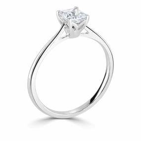 The Lavender Platinum Princess Cut Diamond Solitaire Engagement Ring