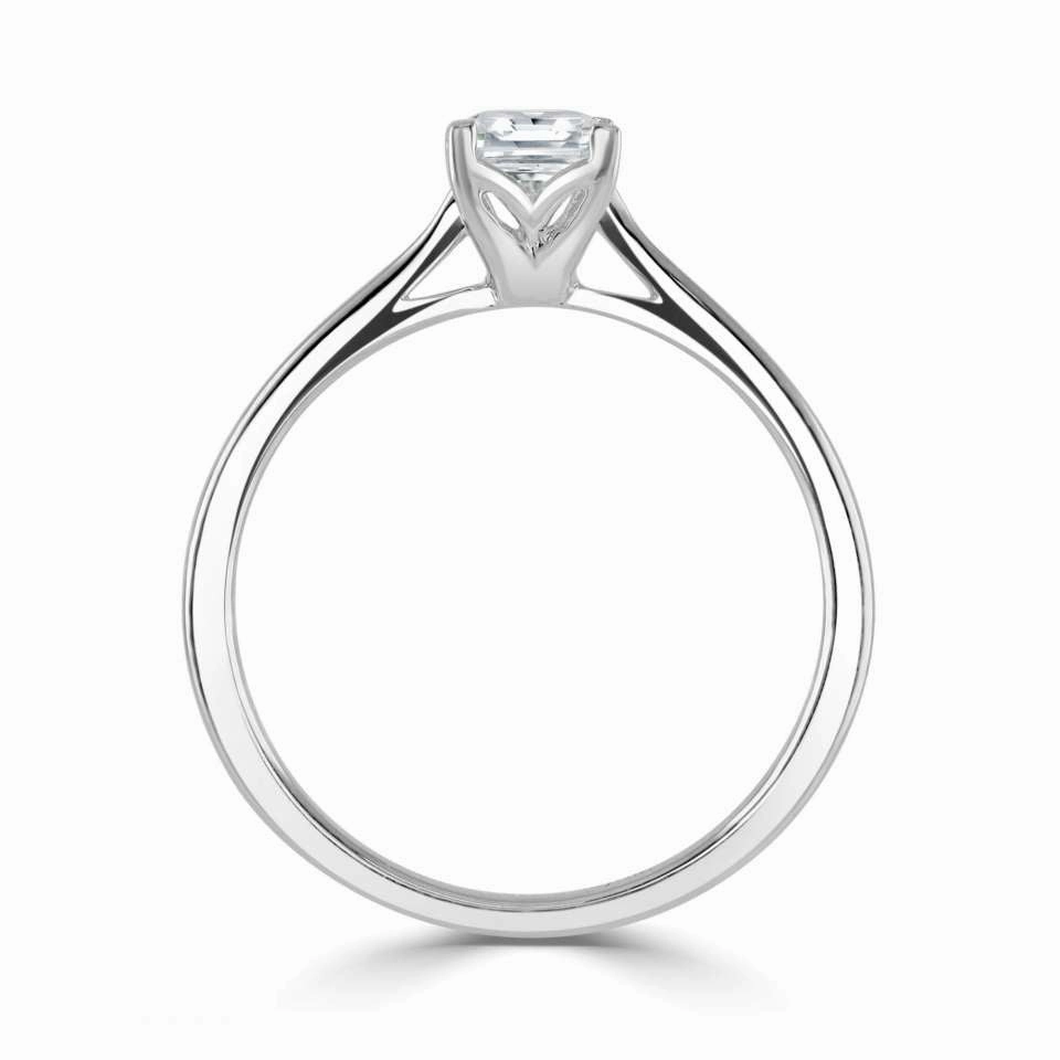 The Lavender Platinum Princess Cut Diamond Solitaire Engagement Ring
