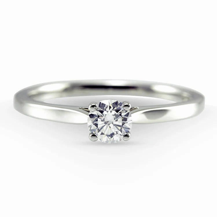 The Magnolia Platinum Round Brilliant Cut Diamond Solitaire 0.24ct-0.50ct Engagement Ring