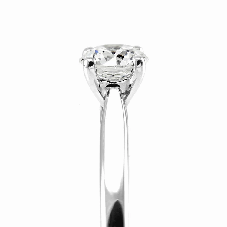 The Magnolia Platinum Round Brilliant Cut Diamond Solitaire 1.20ct-1.51ct Engagement Ring