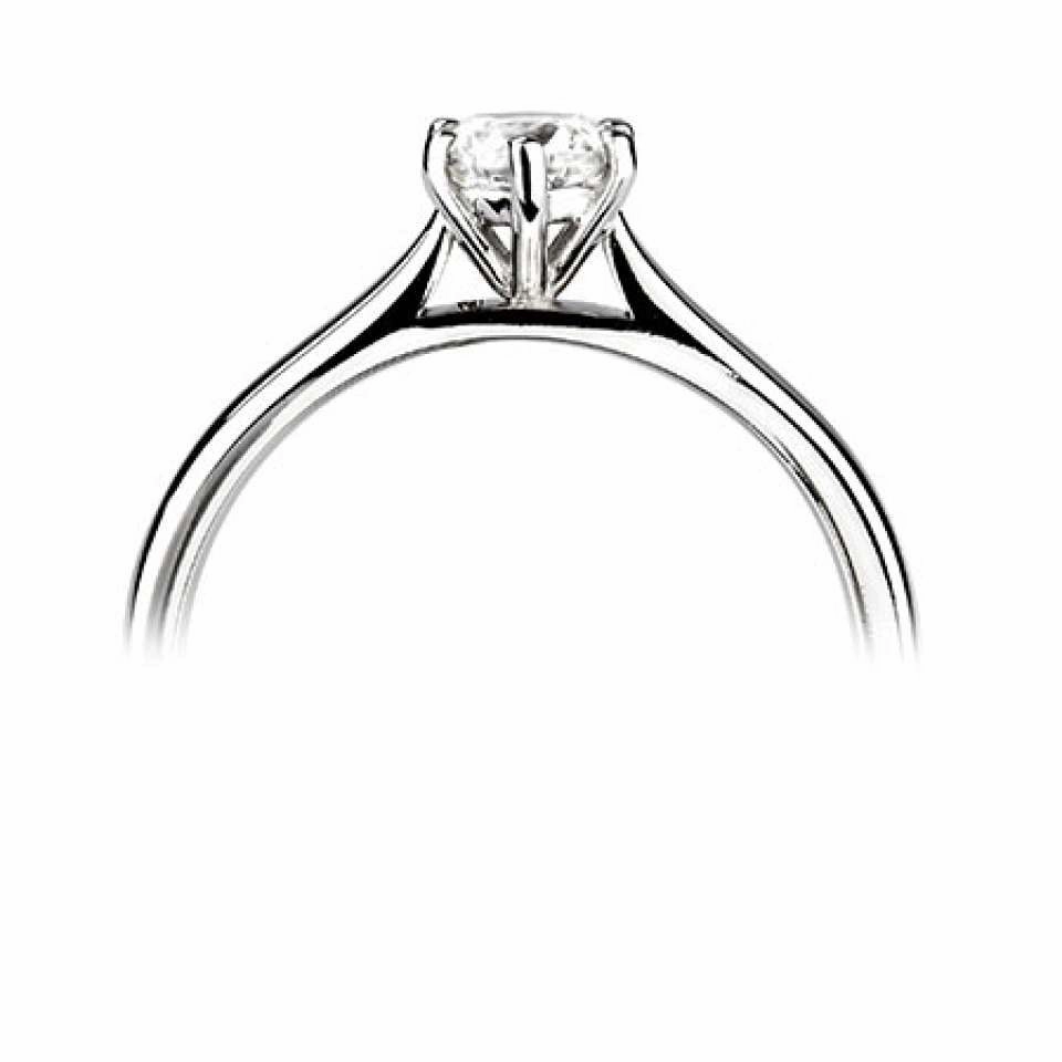 The Poppy Platinum Round Brilliant Cut Diamond Solitaire Engagement Ring