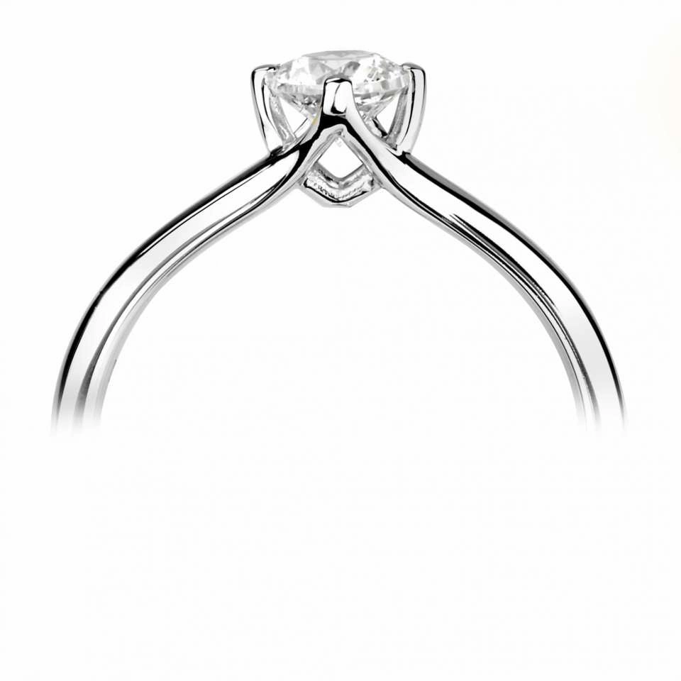The Primrose Platinum Round Brilliant Cut Diamond Solitaire Engagement Ring