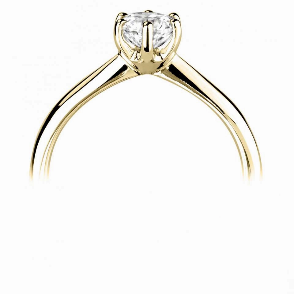 The Sunflower 18ct Yellow Gold Round Brilliant Cut Diamond Solitaire Engagement Ring