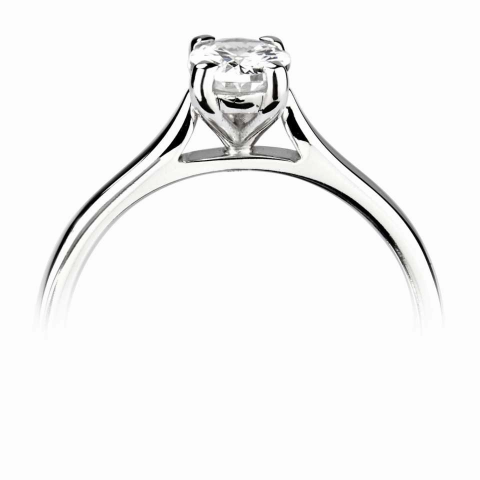 The Violet Platinum Oval Cut Diamond Solitaire Engagement Ring
