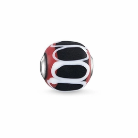Thomas Sabo BEAD GLASS BEAD BLACK, RED, WHITE