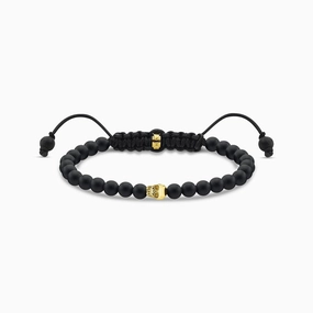 Thomas Sabo Bracelet - Black Skull - Gold