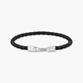 Thomas Sabo Bracelet - Braided, Black Leather