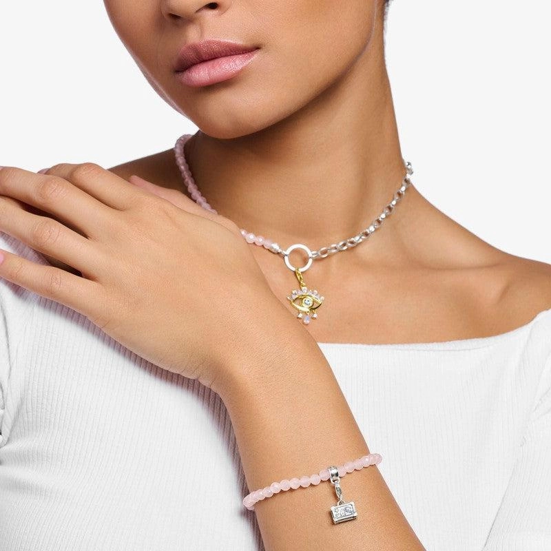 Thomas Sabo Bracelet - Rose Quartz Beads - Silver