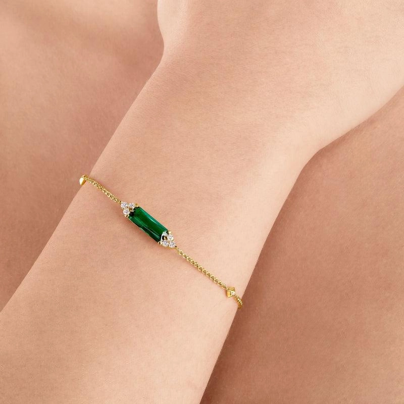 Thomas Sabo Bracelet green stone gold