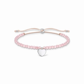 Thomas Sabo Bracelet pink pearls heart