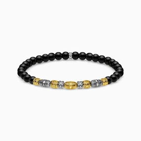 Thomas Sabo bracelet Two-tone lucky charm, black
