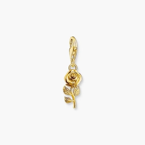 Thomas Sabo Charm Gold-plated Pendant - Rose Design