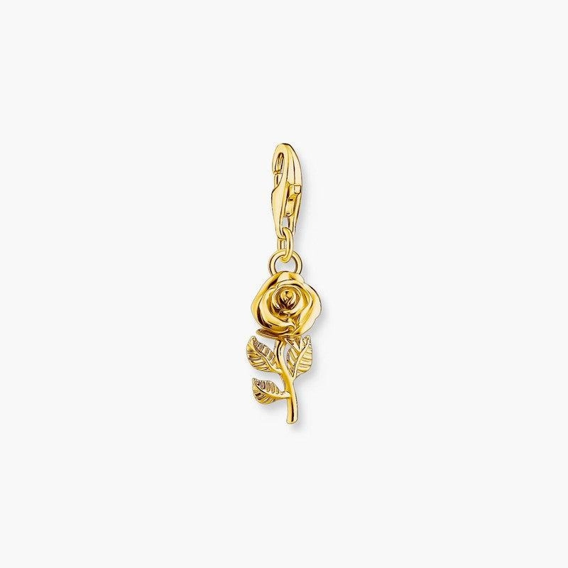 Thomas Sabo Charm Gold-plated Pendant - Rose Design