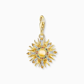 Thomas Sabo Charm Pendant - Colourful Sun - Gold