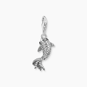 Thomas Sabo Charm Pendant - Koi with Zirconia Stones Silver