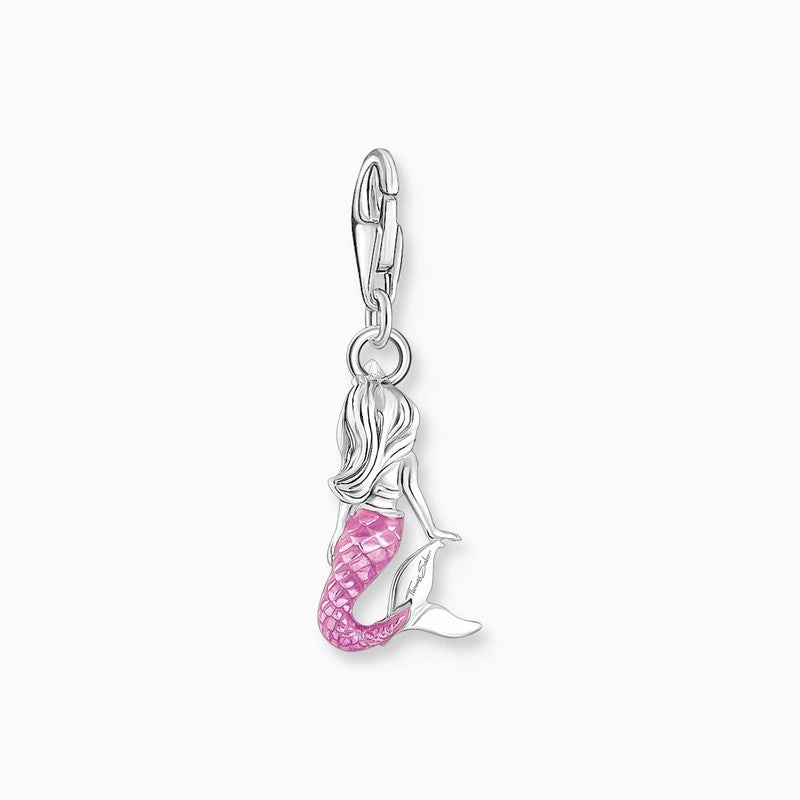 Thomas Sabo Charm Pendant - Little Mermaid with Pink Cold Enamel