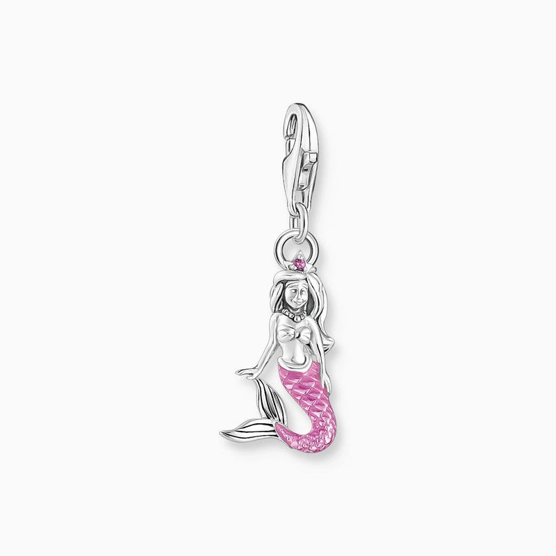 Thomas Sabo Charm Pendant - Little Mermaid with Pink Cold Enamel