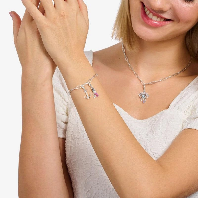 Thomas Sabo Charm Pendant - Little Mermaid with Pink Cold Enamel