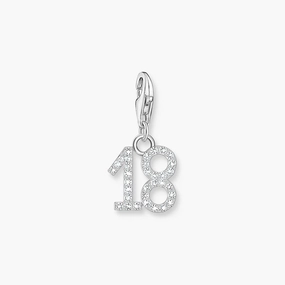 Thomas Sabo Charm Pendant - Number 18 - Zirconia