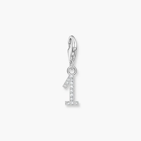 Thomas Sabo Charm Pendant - Number 1 with Zirconia