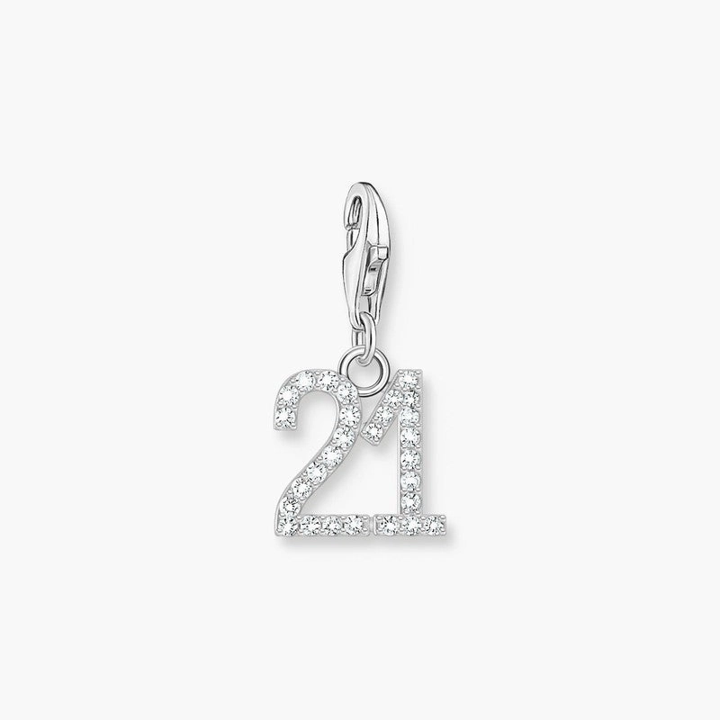 Thomas Sabo Charm Pendant - Number 21 with Zirconia
