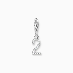 Thomas Sabo Charm Pendant - Number 2 with Zirconia