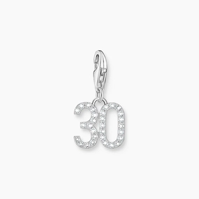 Thomas Sabo Charm Pendant - Number 30 with Zirconia