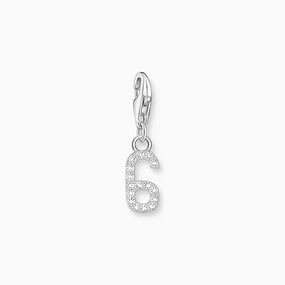 Thomas Sabo Charm Pendant - Number 6 with Zirconia