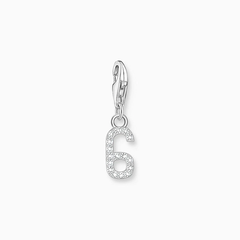 Thomas Sabo Charm Pendant - Number 6 with Zirconia