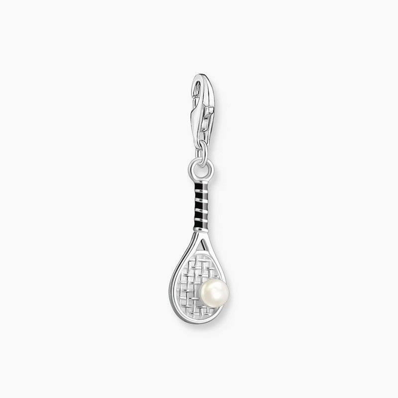 Thomas Sabo Charm Pendant - Tennis Racket with Freshwater Pearl
