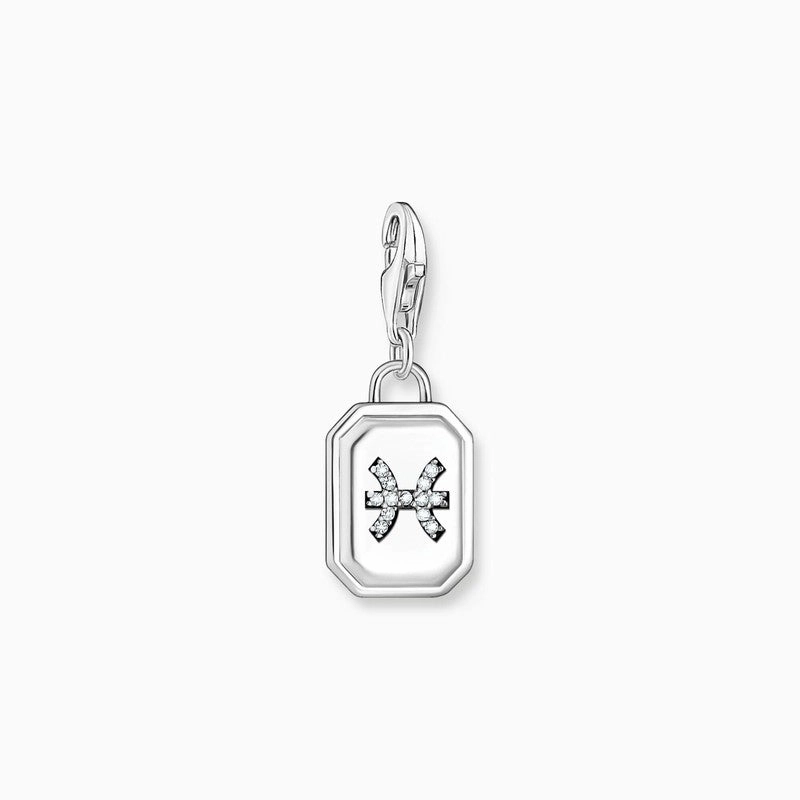 Thomas Sabo Charm Pendant - Zodiac Sign Pisces with Zirconia