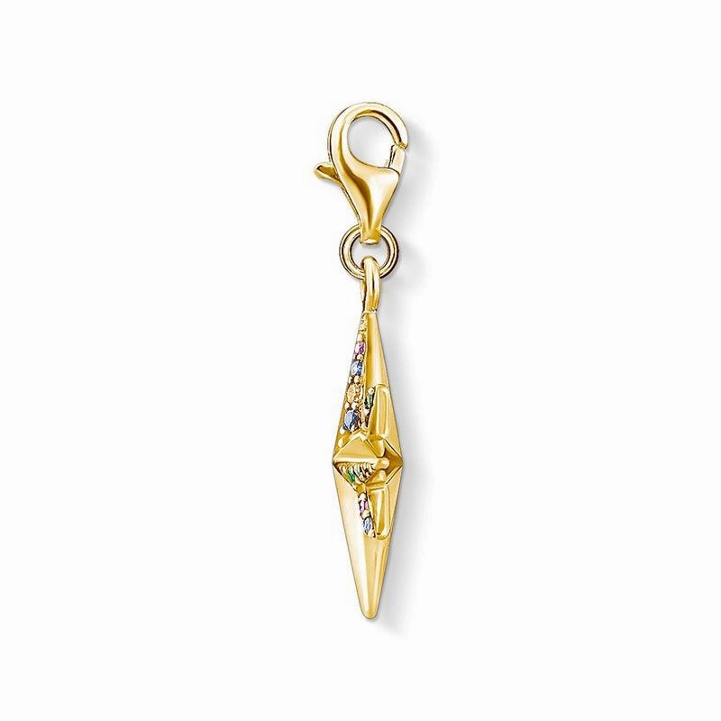 Thomas Sabo Charm pendant Colourful star, gold