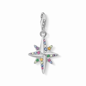 Thomas Sabo Charm pendant Colourful star, silver