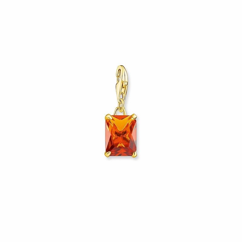 Thomas Sabo Charm pendant large orange stone