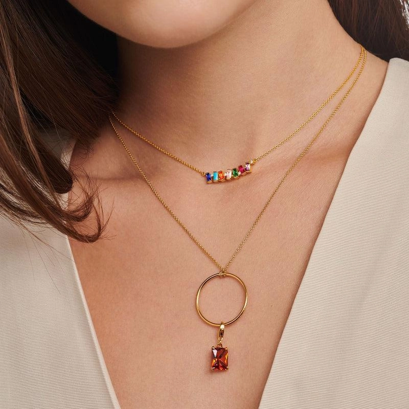 Thomas Sabo Charm pendant large orange stone