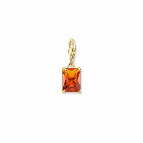 Thomas Sabo Charm pendant large orange stone