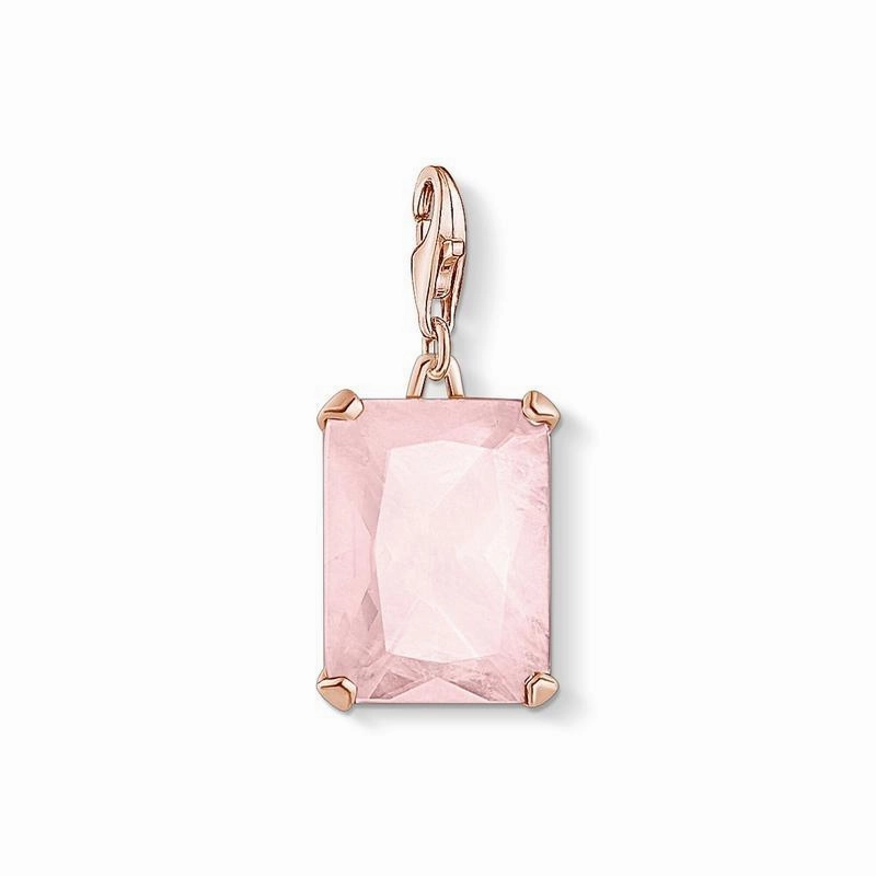 Thomas Sabo charm pendant large pink stone